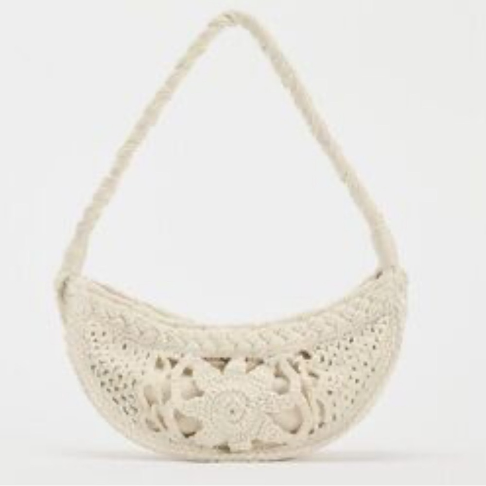Zara Macramé Shoulder Bag - Picture 5 of 12